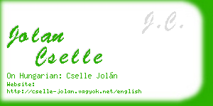 jolan cselle business card